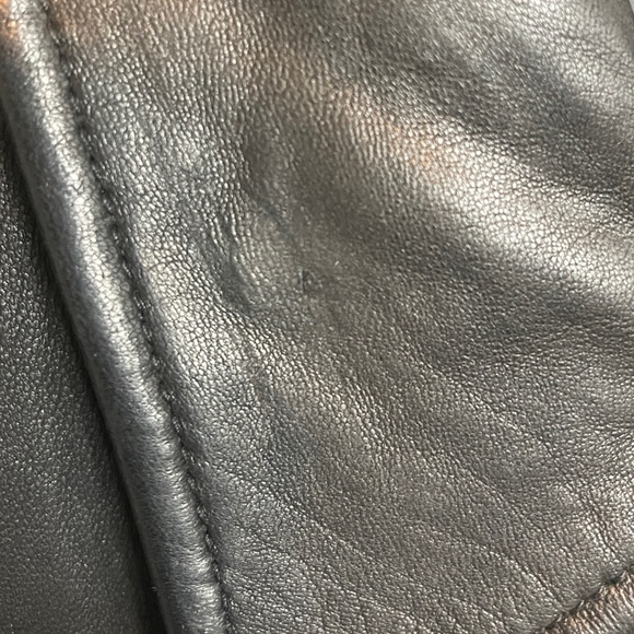 Roundtree & Yorke Black Leather Coat Jacket M - Picture 6 of 8